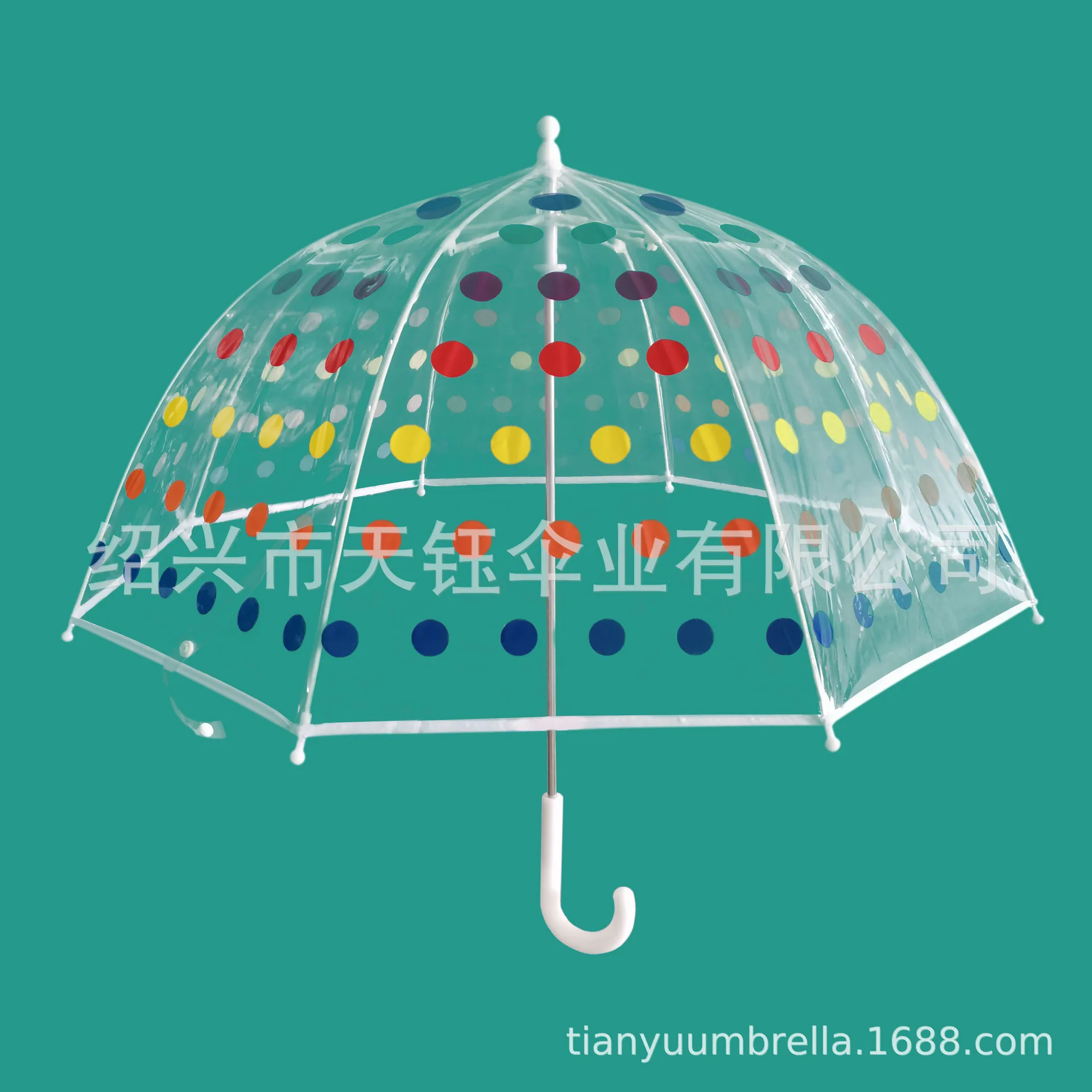 Long Handle Rain Umbrella for kid Transparent Bubble Dome Shape Umbrella Outdoor Windproof Umbrellas Princess Weeding Decoration