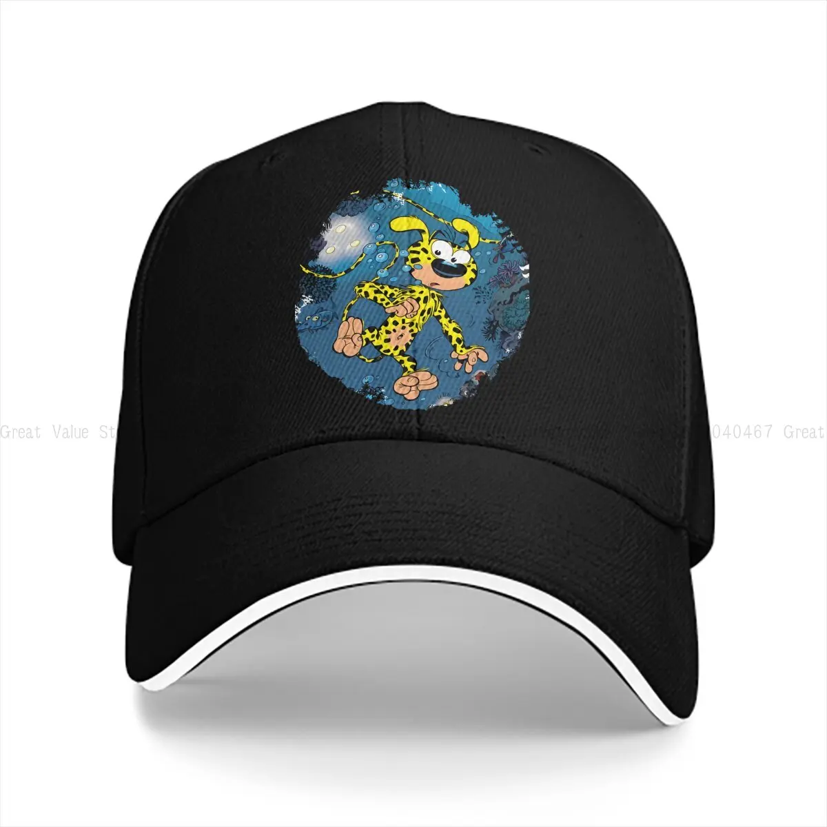 Pure Color Dad Hats Comics Cute  Gifts Men's Hat Sun Visor Baseball Caps Marsupilami Cartoon Peaked Cap