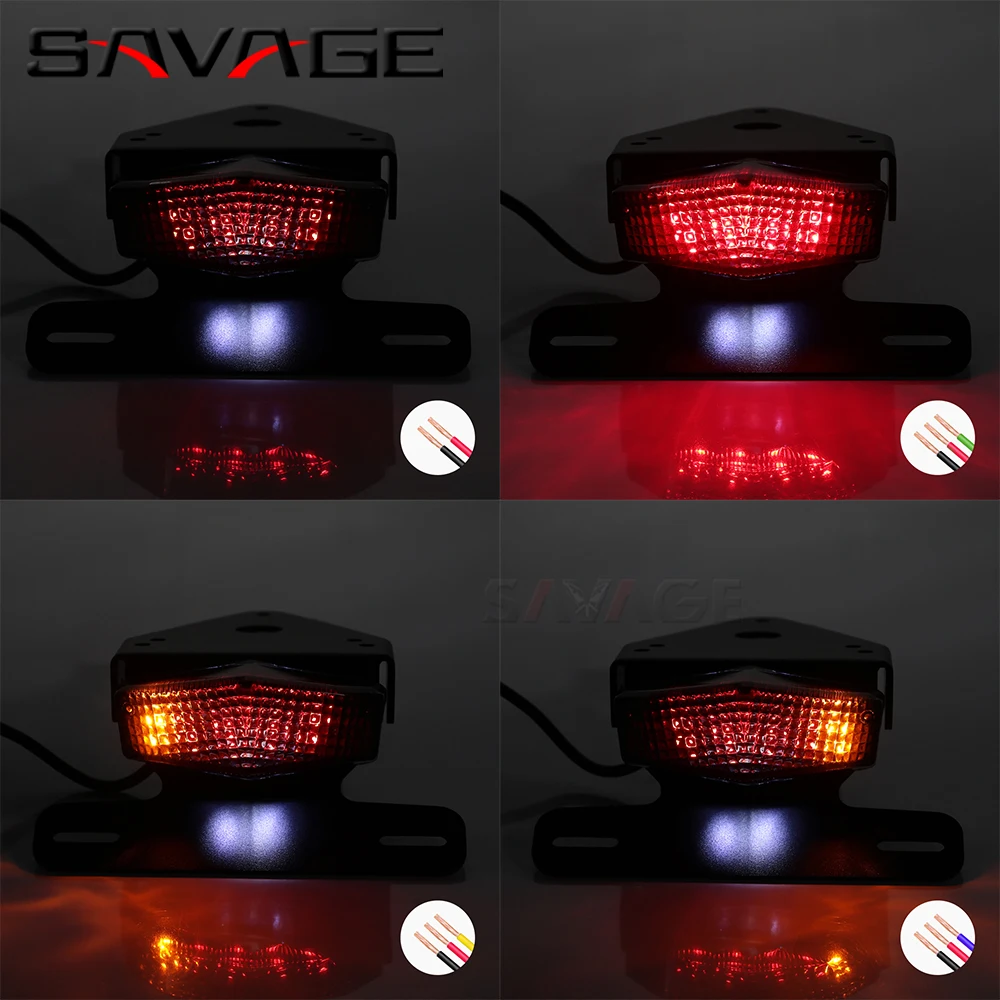 LED Light Tail Tidy License Plate Holder For HONDA XR250R XR400R XR400 XR250 Motard Fender Eliminator Motorcycle Support Plaque