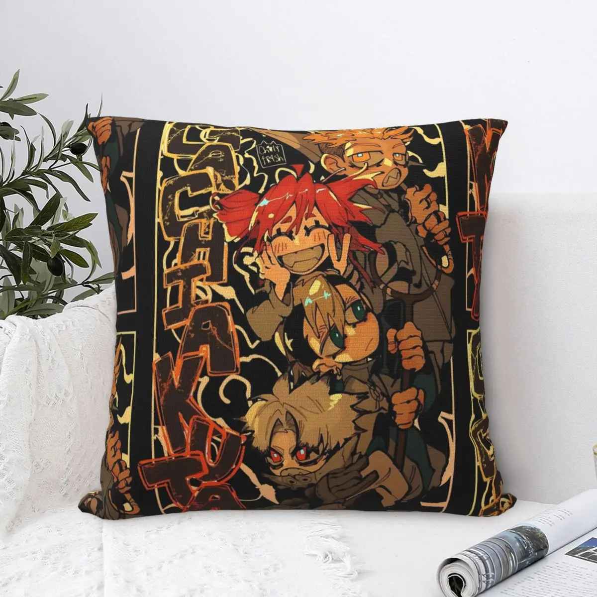 Japanese Anime Gachiakuta Cleaners Pillowcase Printed Cushion Cover Decoration Throw Pillow Case Cover Home Zippered 45*45cm