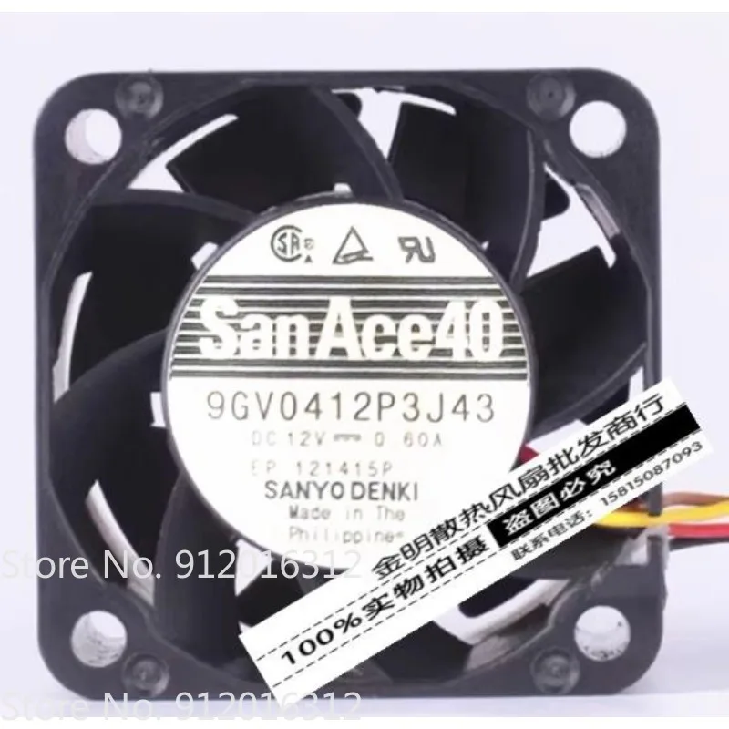 

NEW Cooler Fan for Sanyo 4028 9GV0412P3J43 12V 0.60A Pwm Violent Large Air Volume Fan 4CM 40 * 40 * 28MM