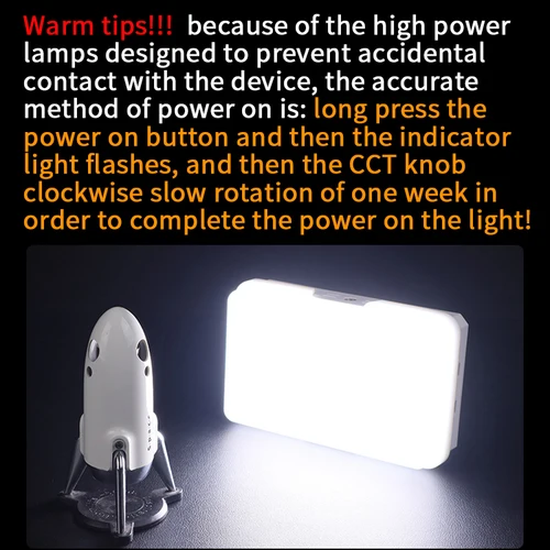 Imagen 2 del producto Luz de vídeo 40W luz de cámara portátil CRI 95+ 2500-9000K panel LED dispositivo de iluminación de fotografía digital usado para YouTube
