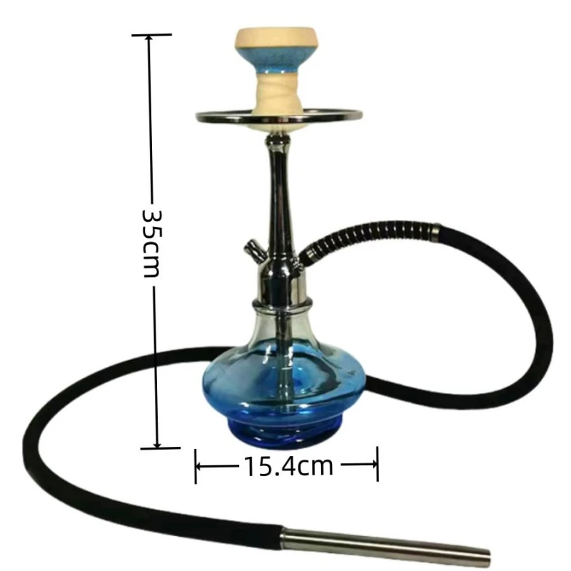 Arabic Shisha Hookah Glass Bottle Silicone Hose Tray Plate Metal Spring Full Set for Party/Club/Outdoor Chicha Narguile