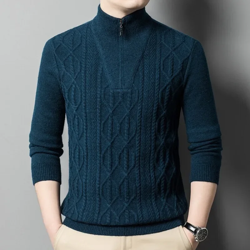 Low Key Luxury: 2024 New Men's Business and Leisure Autumn Sweater Recommendation Man Clothes