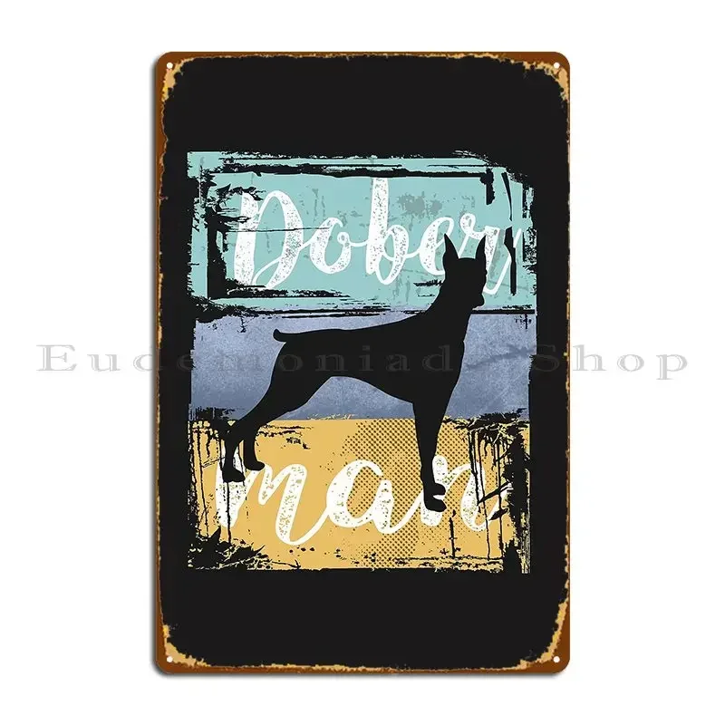 Doberman Tee Vintage Retro Doberman Dog Metal Sign Personalized Cinema Bar Club Print Tin Sign Poster