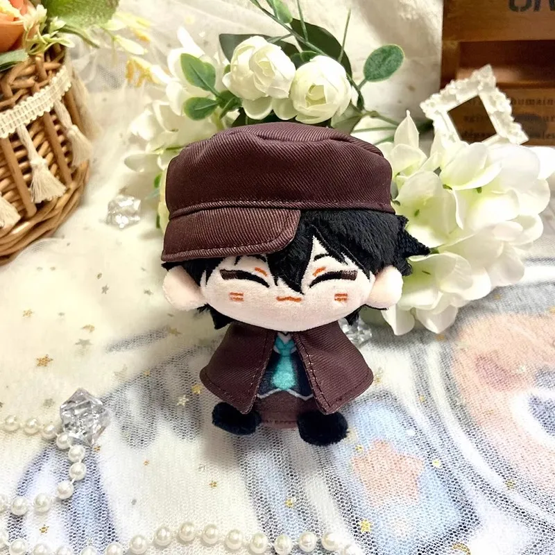 Muñecas de peluche con colgante de Dostoievski de 10cm, Mini llavero suave Bungo Stray Dogs, bolsa, muñecas Edogawa Rampo, juguetes de peluche, Osamu Dazai, regalo de Navidad