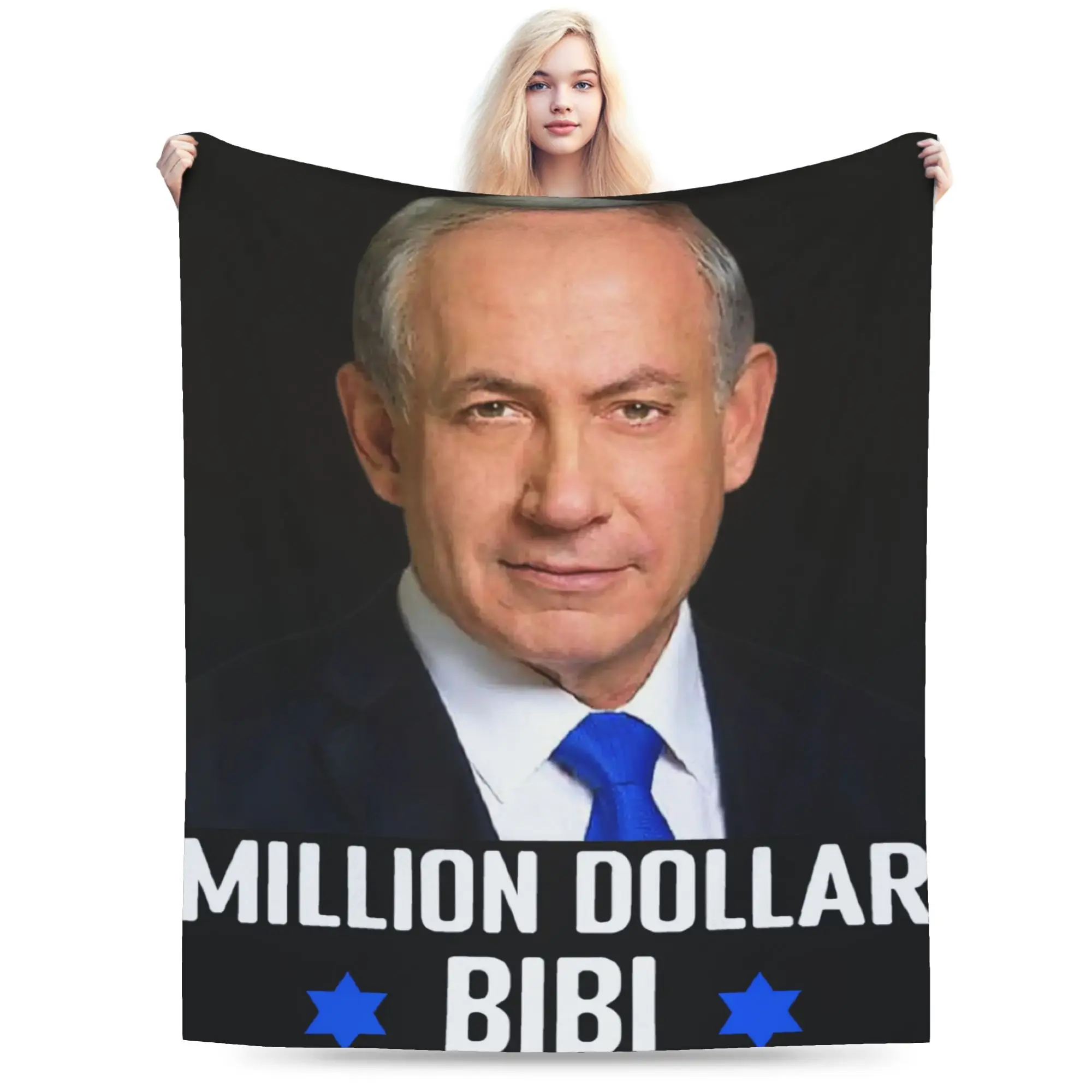 Million Dollar Bibi Benjamin  Plush Blanket Boy Girl  Flannel Throw Blanket For Outdoor Soft Custom DIY Quality Bedspread Gift