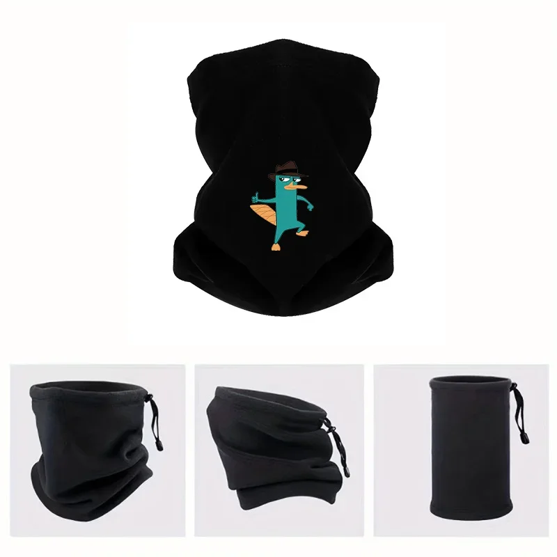 Secret Agent Platypus wearing a hat giving thumbs up Men Outdoor Scarf Mask Neck Gaiter Hat Women cap Headgear Windproof Keep Wa