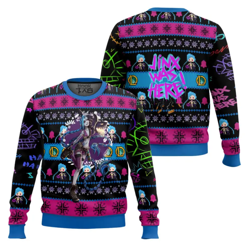 

League Of Legends Christmas Ugly Sweater Game Theme Holiday Top Kinks Roar Loli Christmas Wreath Fashion Cool Trendy Party