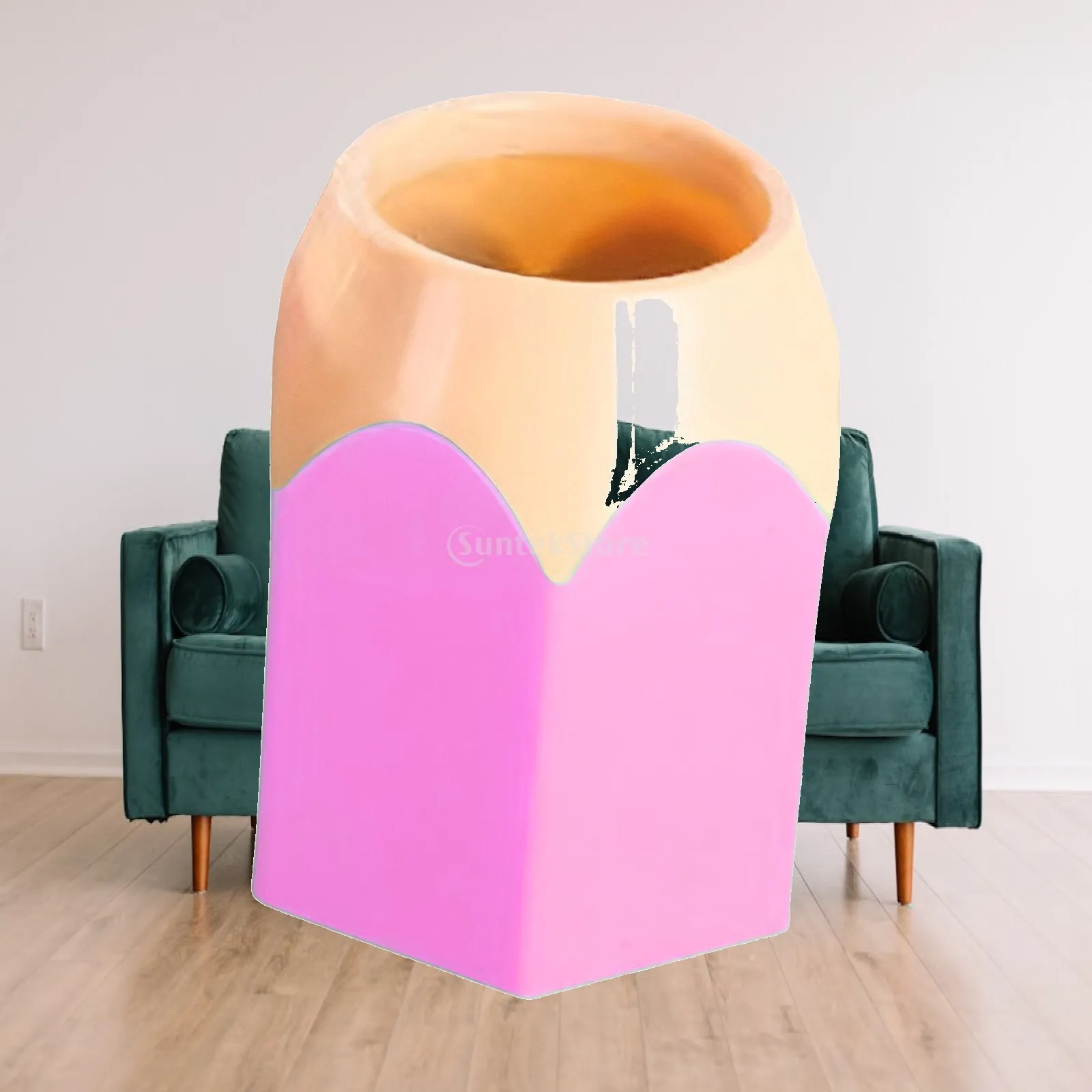Make up Brush Storage Bucket Drawing Pen Container Cute Pencil Tip Shaped Office Home Classroom Paint Brushes Desk Organizer