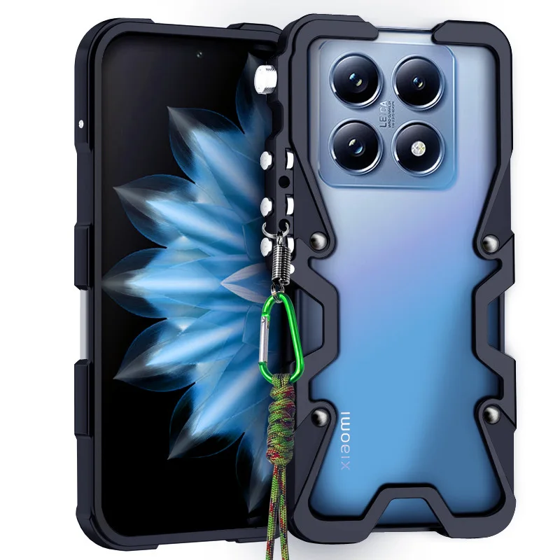 

Armor Screw Metal Frame Shockproof Cover For Xiaomi 14 Ultra 14T 13T 13 Poco X7 Pro Redmi Turbo 4 Aluminium Bumper Cases Fundas