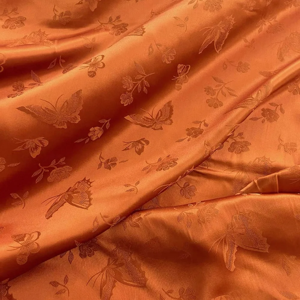 تصميم الفراشة الملكية، طراز أنيق، مادة ملمس ناعمة ومريحة، قماش جاكار حريري للنساء، بيجامة من القماش اللطيف