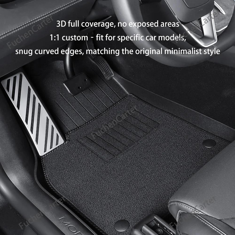 2026 For Tesla Model YL TPE Floor Liners Full Set All Weather Waterproof Anti-Slip Wearproof Foot Mats Cargo Trunk Mats Car