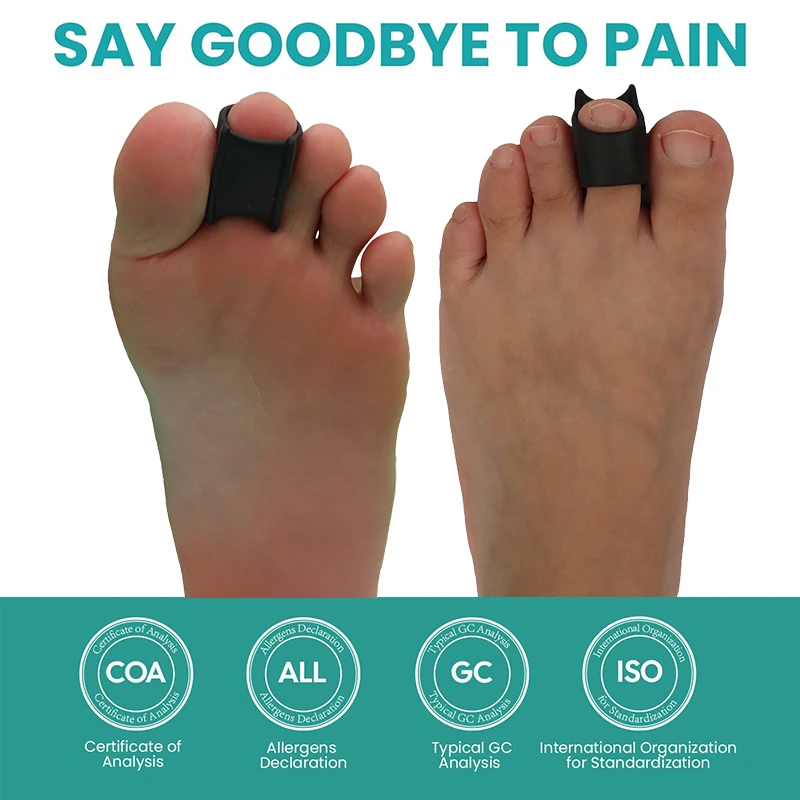 Pexmen 2/4 Stück Hammerzehenschutz, Zehenglättung für gekrümmte, verbogene, geklauten und überlappende Zehen, Hallux-Valgus-Pads – Detail 7