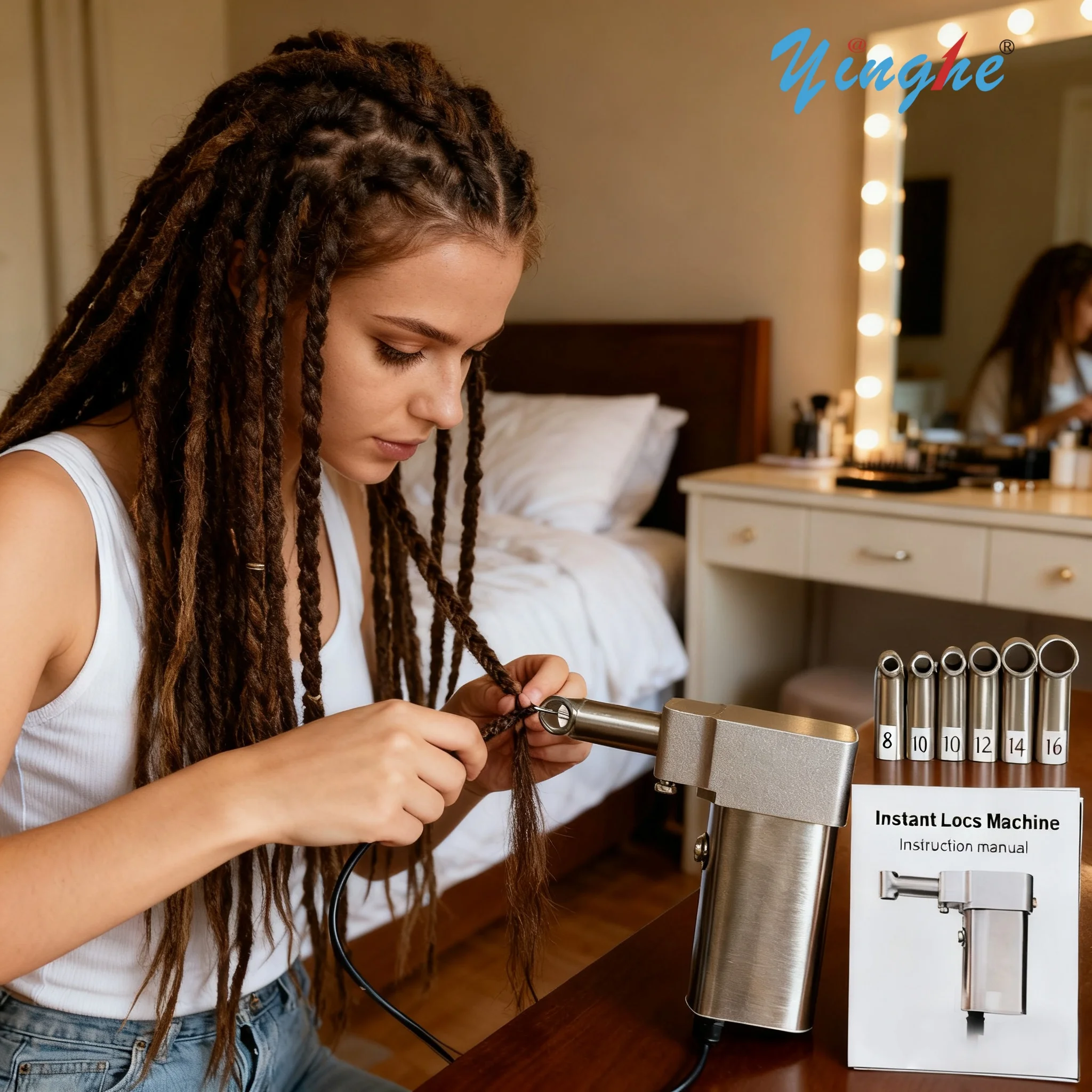 

New Automatic Dreadlocks Hair Making Machine Mini Handheld Crochet Machine for Dreadlocks Dirty Braid Automatic Hair Curler