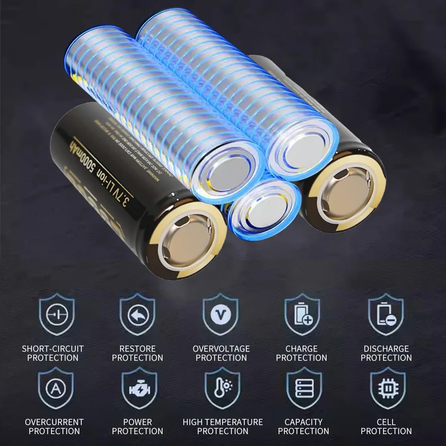 26650 5000mAh Rechargeable Battery 3.7V Lithium-ion Battery For Pointer Doorbell LED Flashlight Lithium Battery 100% Original