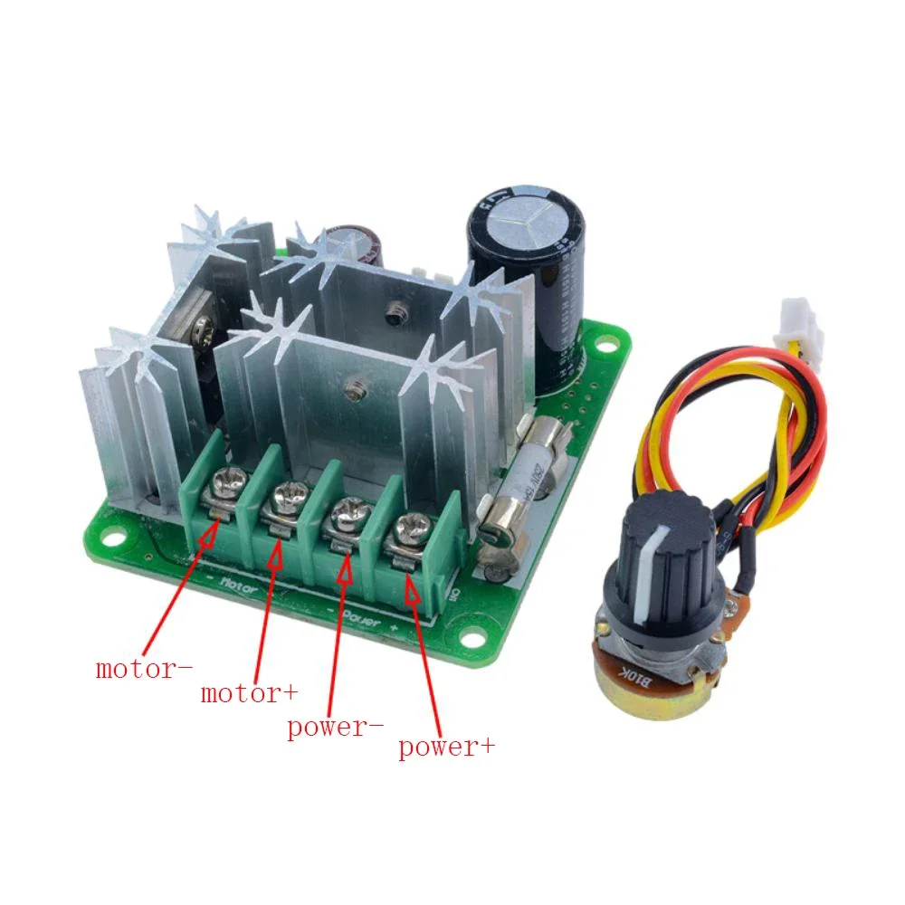 

DC Motor Speed Controller DC6-30V 8A PWM 0-100% Motor Speed Adjustable Controller PLC Speed Control Governer with Potentiometer