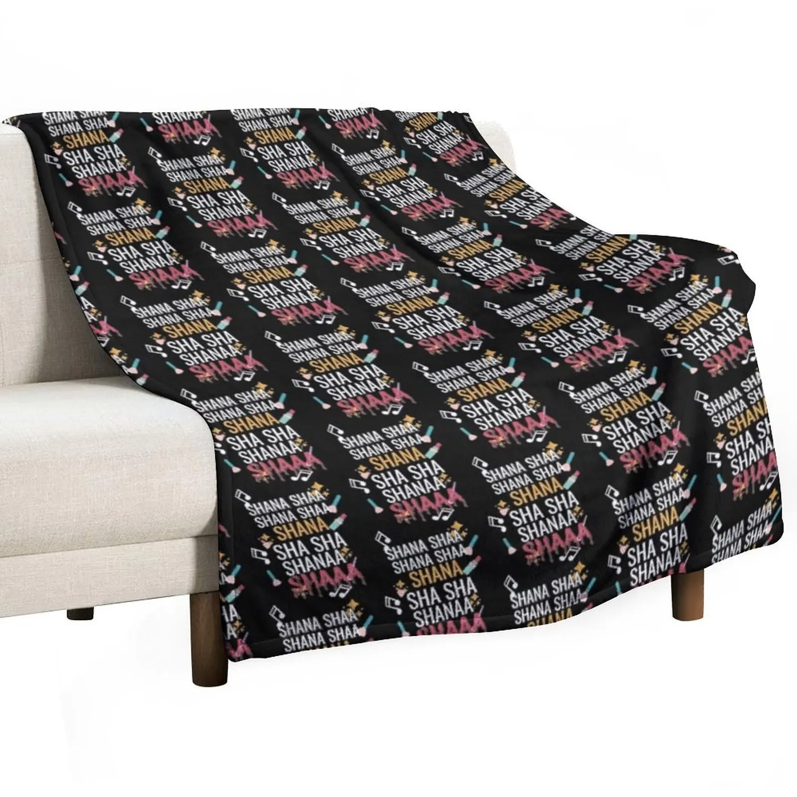 Bailey Sarian Merch Shana Sha Shana Sha- Bailey Sarian Theme Song Design Throw Blanket Stuffeds Sofa Quilt Shaggy Blankets