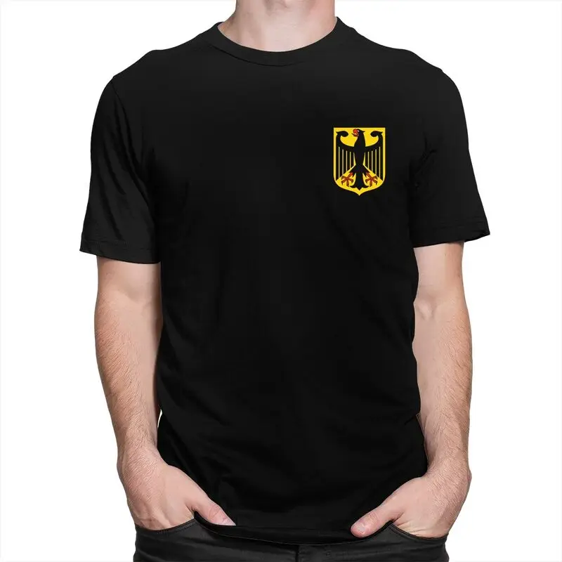 Custom Male Coat Of Arms Of Germany T Shirt Short Sleeve Cotton Tshirt T-shirt Leisure German Flag Eagle Tee Slim Fit Clothing