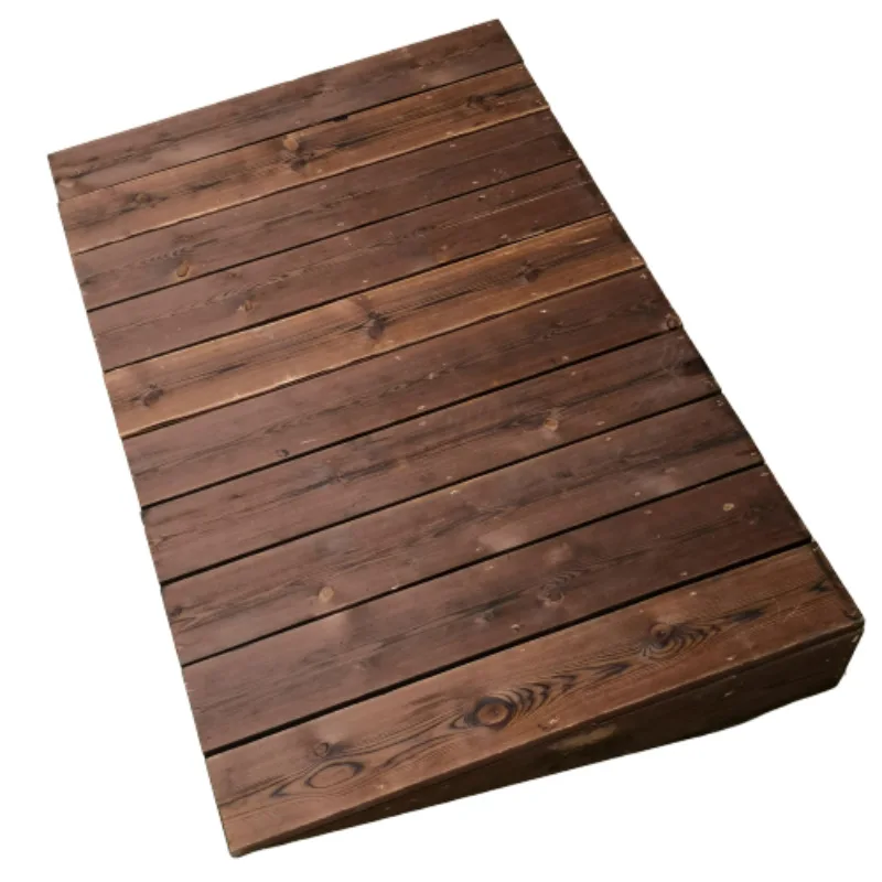 Anti-corrosive wood slope floor ingot barrier-free solid wood board door toddler slope to triangular pad step threshold