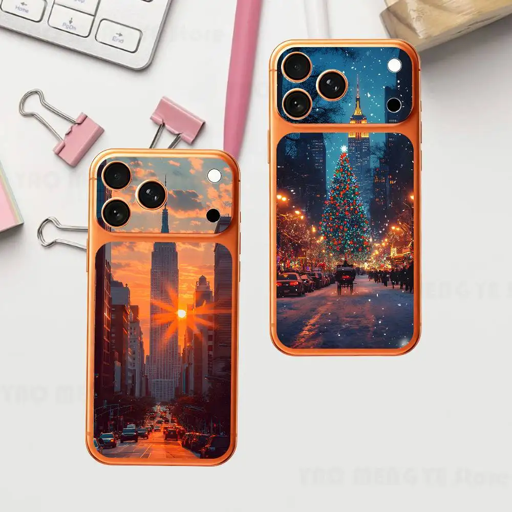 

New York Scenery For IPhone 17 Pro ProMax Full Back Cover Decal Wrap Skin Rear Protective Sticker Film