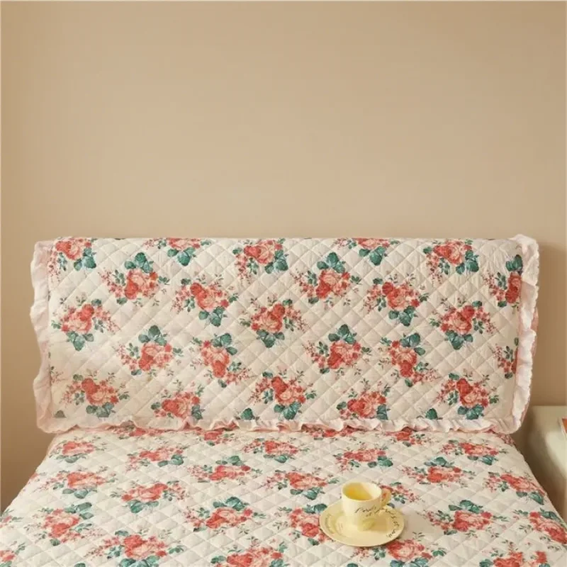 

Extra large soft 100% pure cotton printed dust-proof headboard cover European style all inclusive thick quilted headboard cover