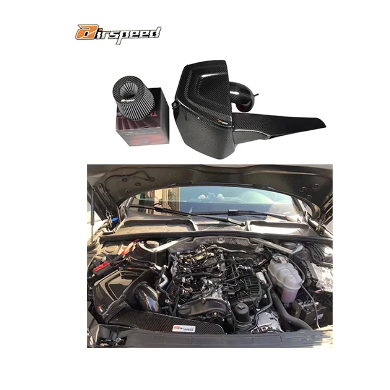 

Airspeed Original Design Style 100% Carbon Fiber Cold Air Intake System For audis A4 A5 B9 1.8T 2.0T High Power