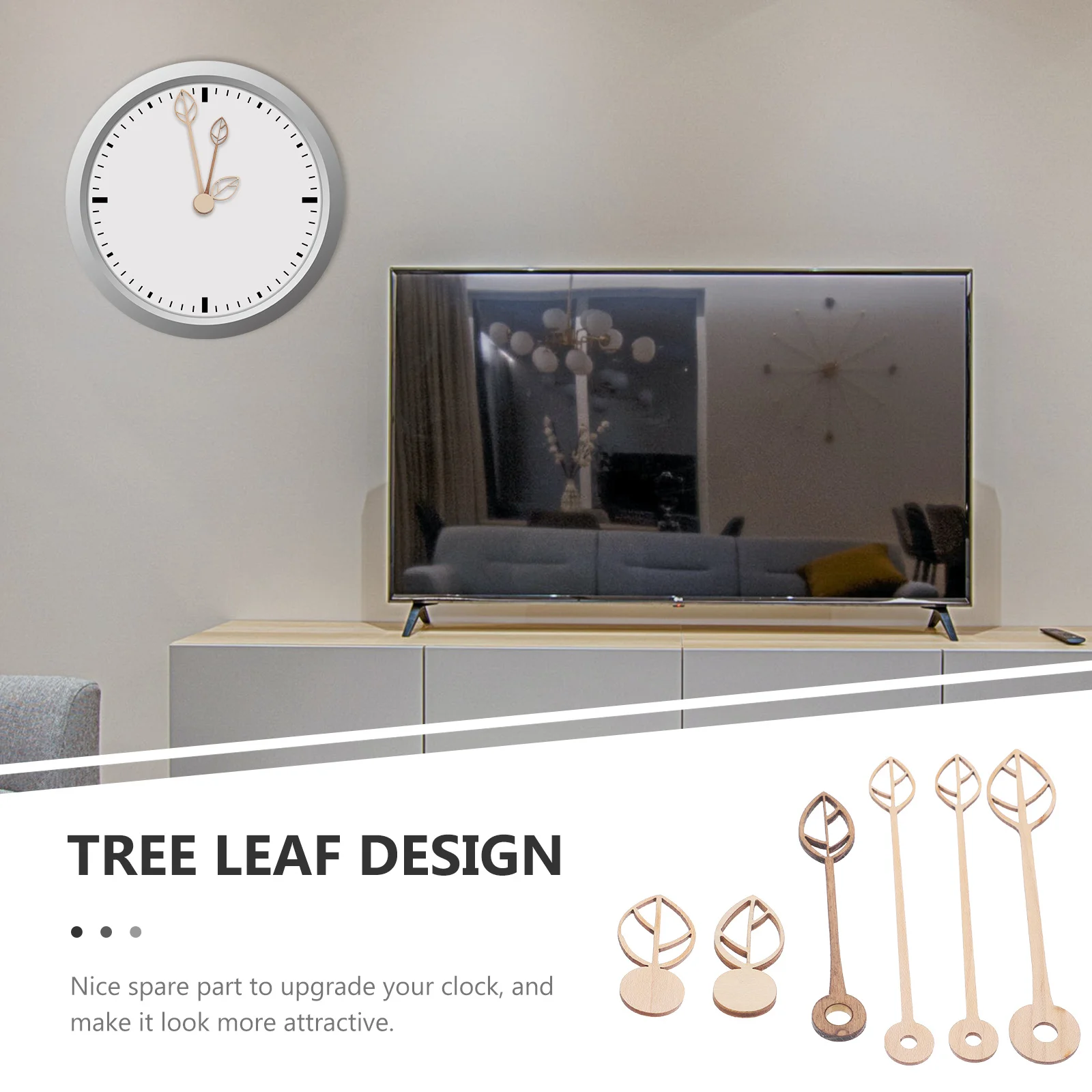 

6Pcs Wooden Clock Hands Decorative DIY Spare Parts Stylish Replacement Pointer for Wall Clock Repair Replacement Watch Hands