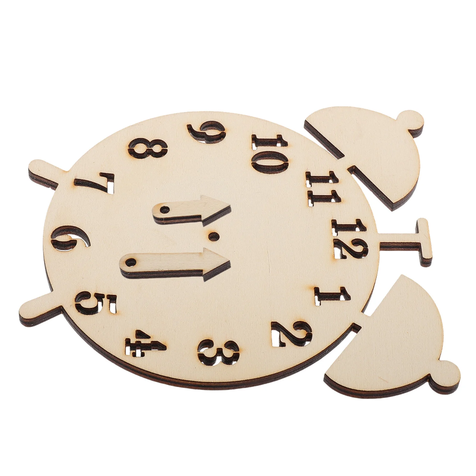 クリエイティブな心のための木製パズル時計組み立てキット 塗装可能なパーツで早期数学スキルの開発を促進 ホームスクールでの使用に最適