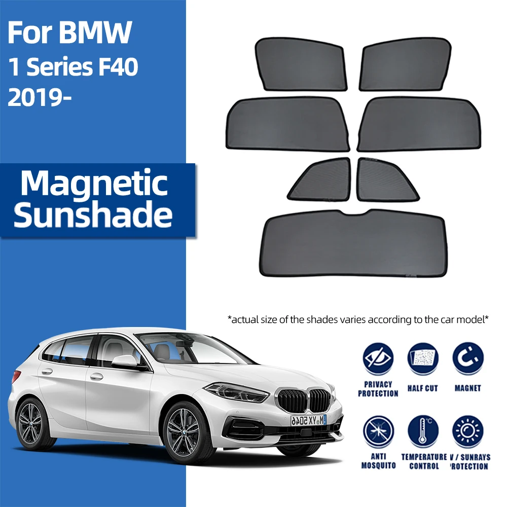 

For BMW 1 Series F40 2019-2024 Magnetic Car Sunshade Shield Front Windshield Curtain Rear Side Baby Window Sun Shade Visor