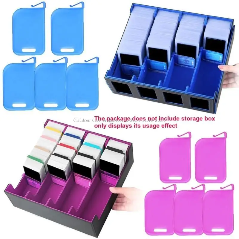 10PCS PP Card Dividers Storage Agornation สำหรับคอลเลกชันอุปกรณ์เสริมเกมกระดาน