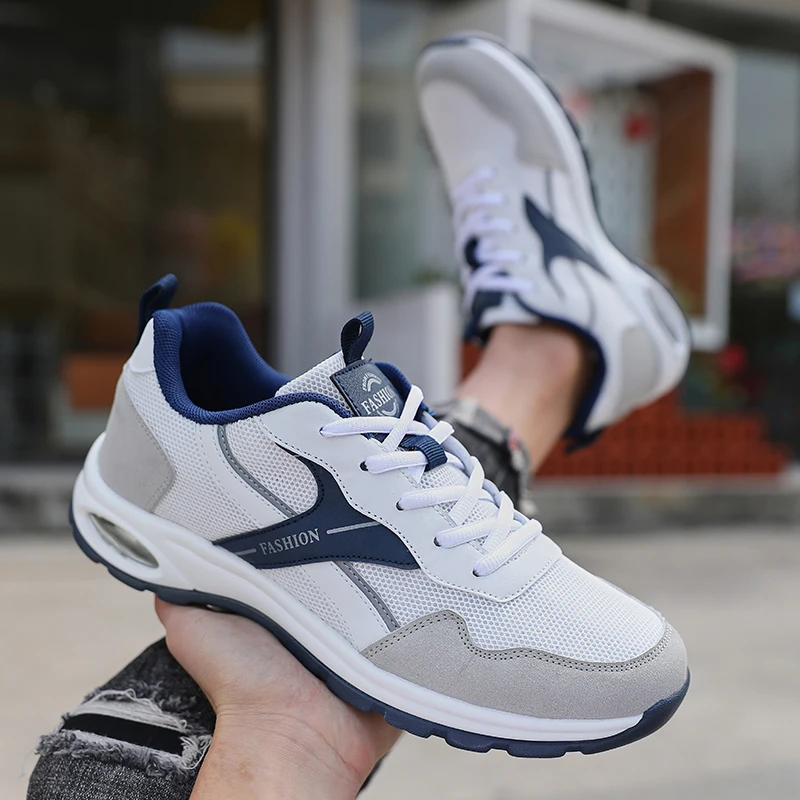 Herren Casual Laufschuhe Atmungsaktive Trendige Niedrige Schnür-Sportschuhe für Reisen und Laufen im Sommer und Frühling – Detail 5