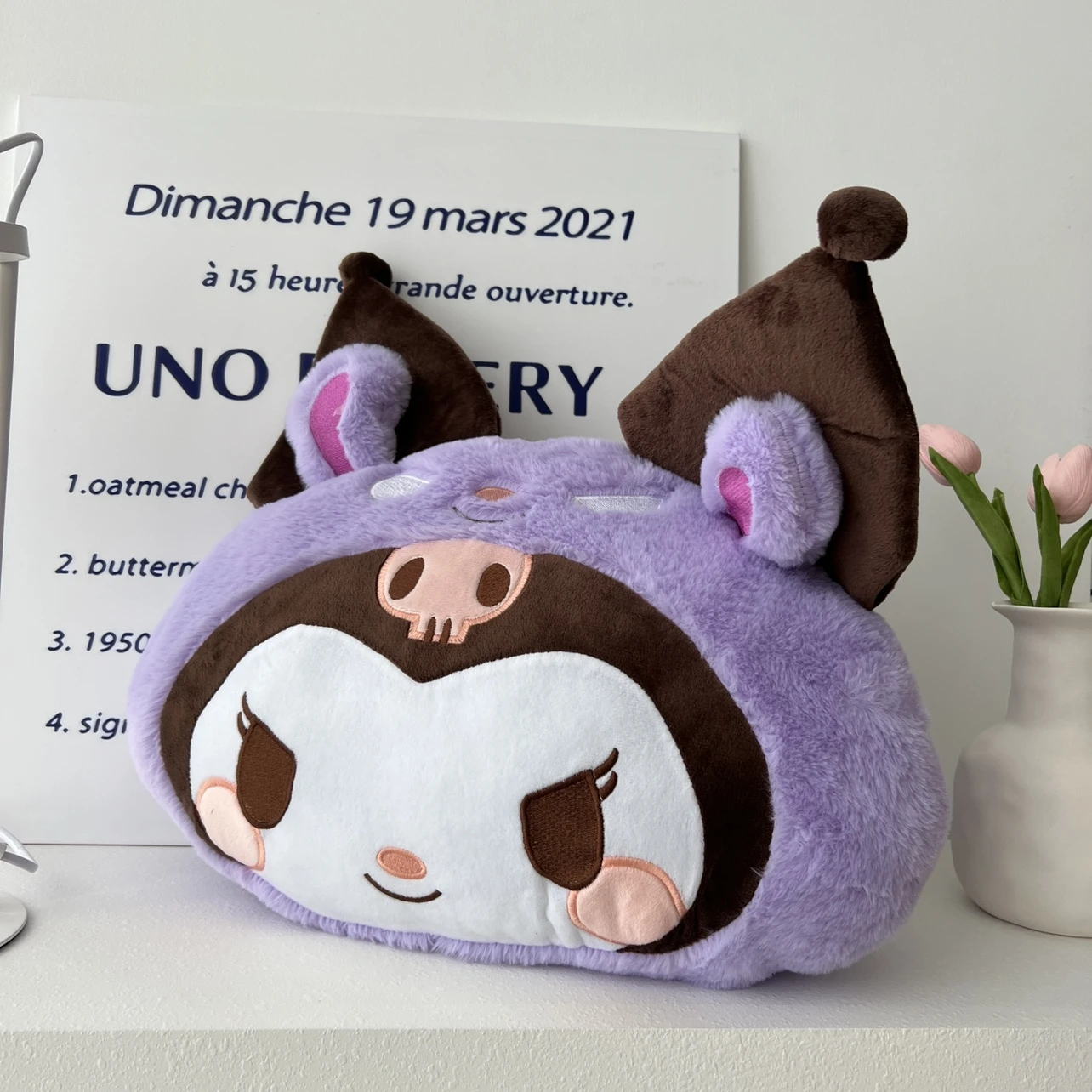 Very Cute Kuromi My Melody Cinnamoroll Headrest Back Cushion Kawaii Japanese Style Car Decoration Nap Pillow Blanket Girl