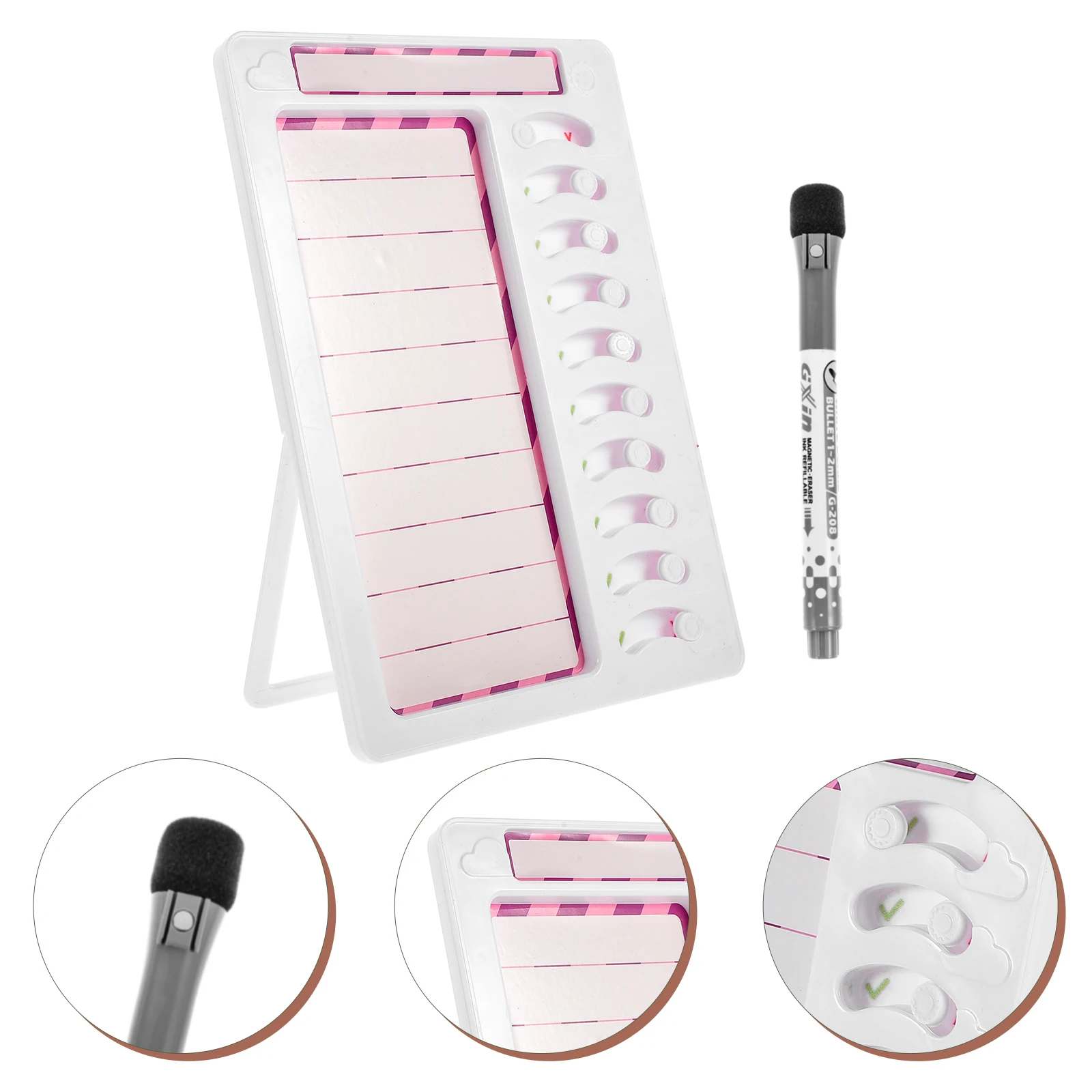 

Magnetic Diy Reminder Chart Household Chores Tracker Self-Discipline Planner Erasable Students Memo Board Behavior Chart
