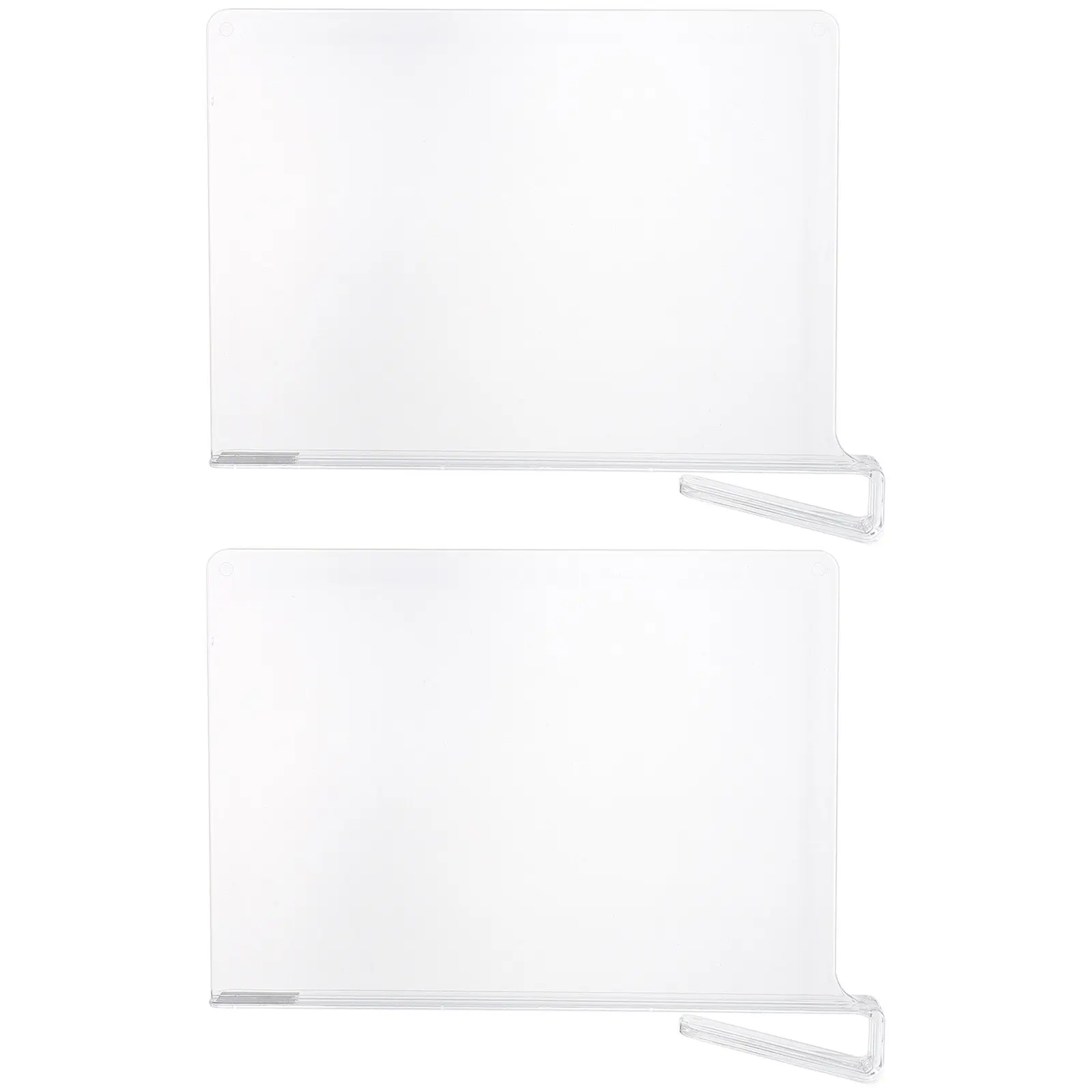 2Pcs Acrylic Shelf Divider Clear Crystal Transparent Closet Organizer for Wardrobe Kitchen Office Storage Space