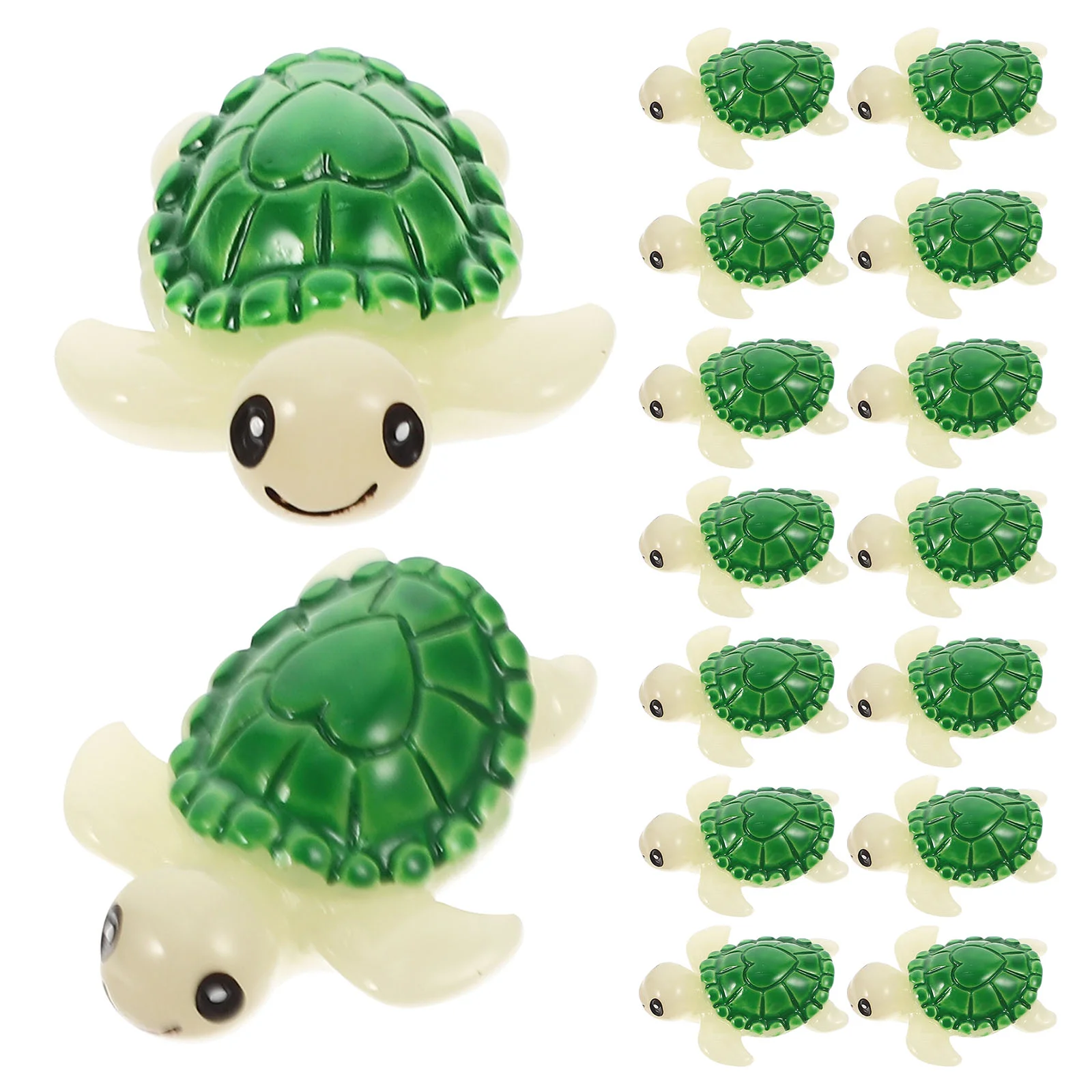 20 Pcs Mini Turtle Model Figurines Tortoise Tiny Animal Artificial Decor Miniature Ocean Figures