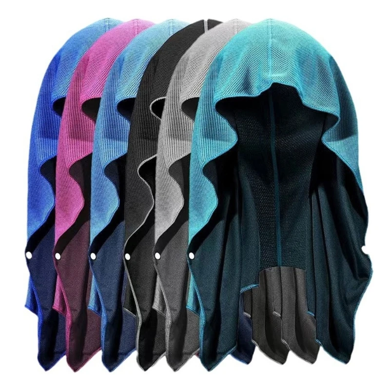 Cooling Hoodie Towel Cooling Neck Wrap Sport Head Towel Sports Towel for Outdoor Activity Rapid Drying and Absorbent