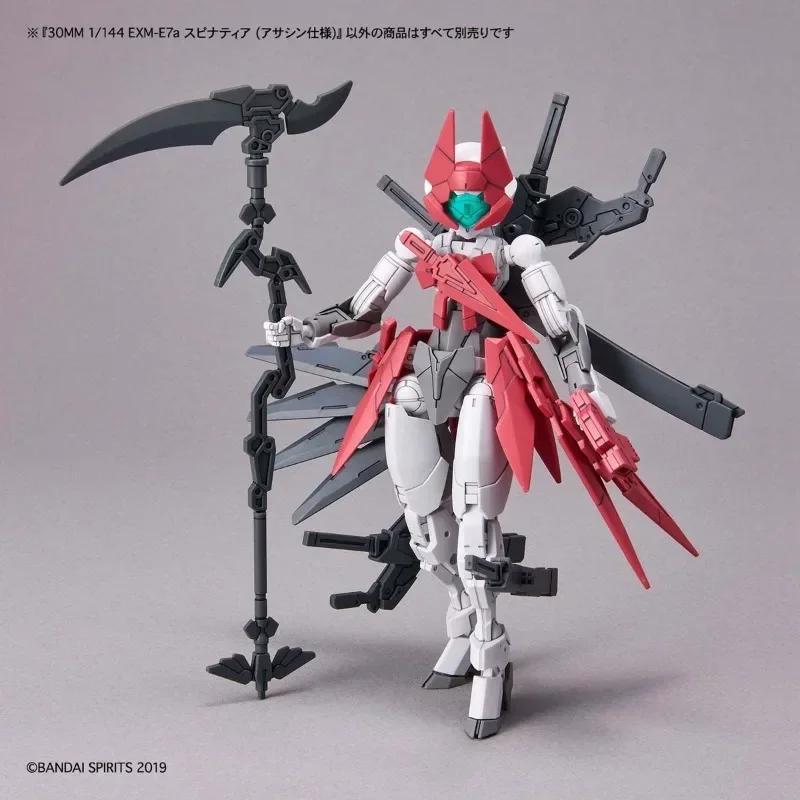 Bandai Original Anime 30MM EXM-E7a/E7c/E7r SPINATIA FENCER ASSASSIN COMMANDO REAPER Type Collection Model Action Figures Toys