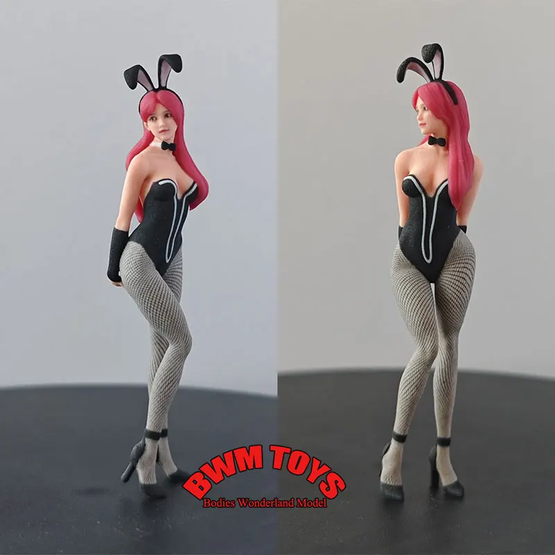 

Handmade 1/16 1/18 Scale Female Soldier Miniature Painting Realistic Rabbit Girl Standing Desktop Statue Ornament Figure Collect