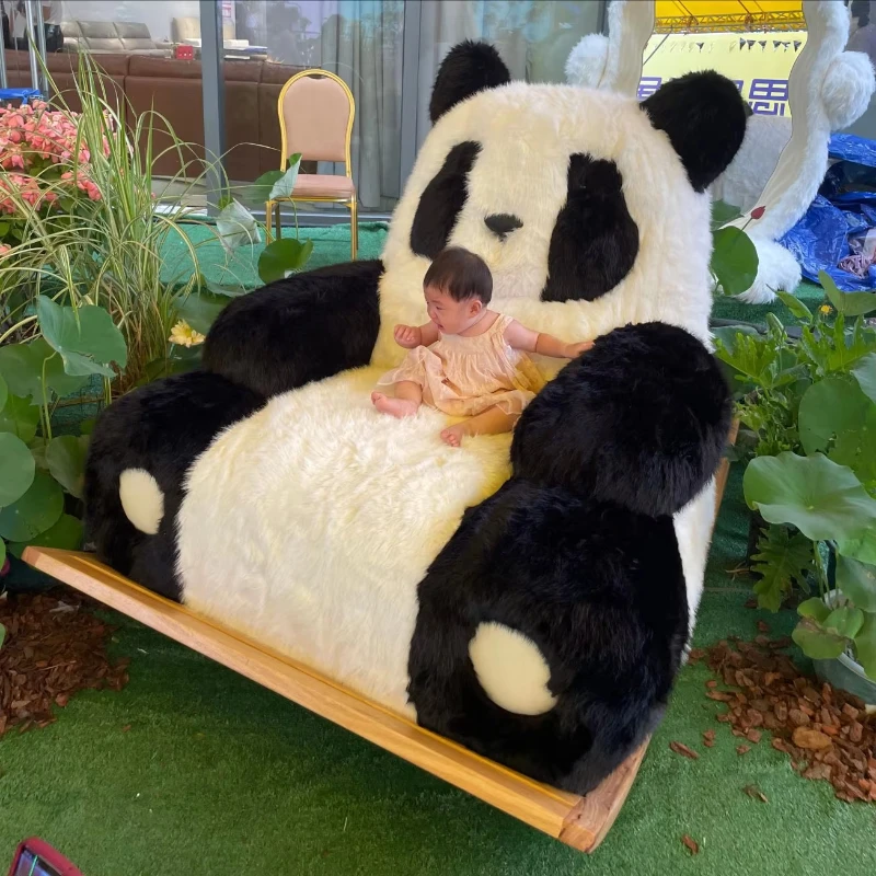 

Modern Italian Minimalist Solid Wood Velvet Panda Anime Sofa Chair Ideas