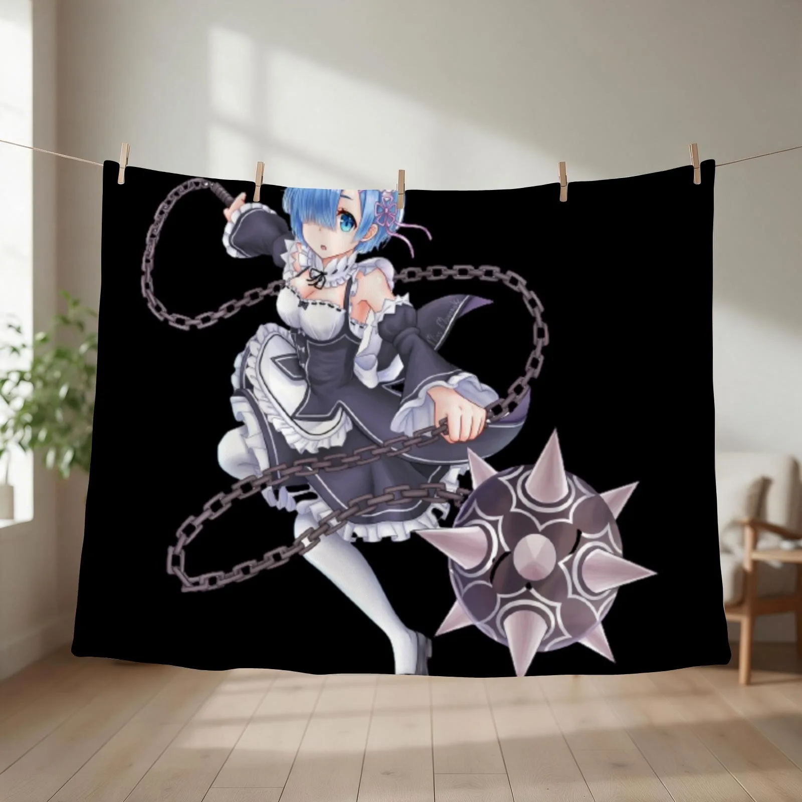 Rem ( re zero ) Throw Blanket blankets ands Luxury St Giant Sofa Nap Blankets