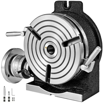수평 수직 로터리 테이블, 밀링 머신 MT-3 로터리 테이블, 3 슬롯, 8 인치, 200 mm