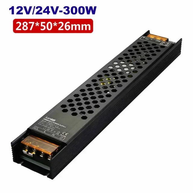 YSRSAI DC12V/24V 60W 100W 150W 200W 250W 300W Dimmbarer LED-Treiber Aluminium-Triac & 0-10V Dimmstromversorgung Beleuchtungstransformator 3