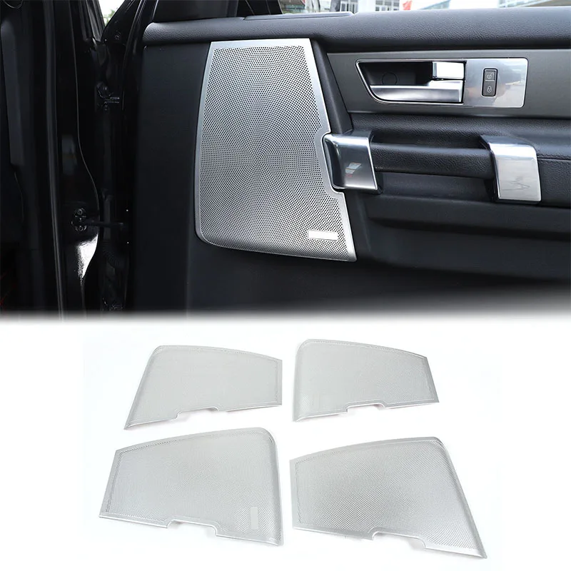 

For Land Rover Discovery 4 2010-2016 Stainless Steel Car Door Audio Speaker Cover Loudspeaker Trim Sticker Interior Accessories