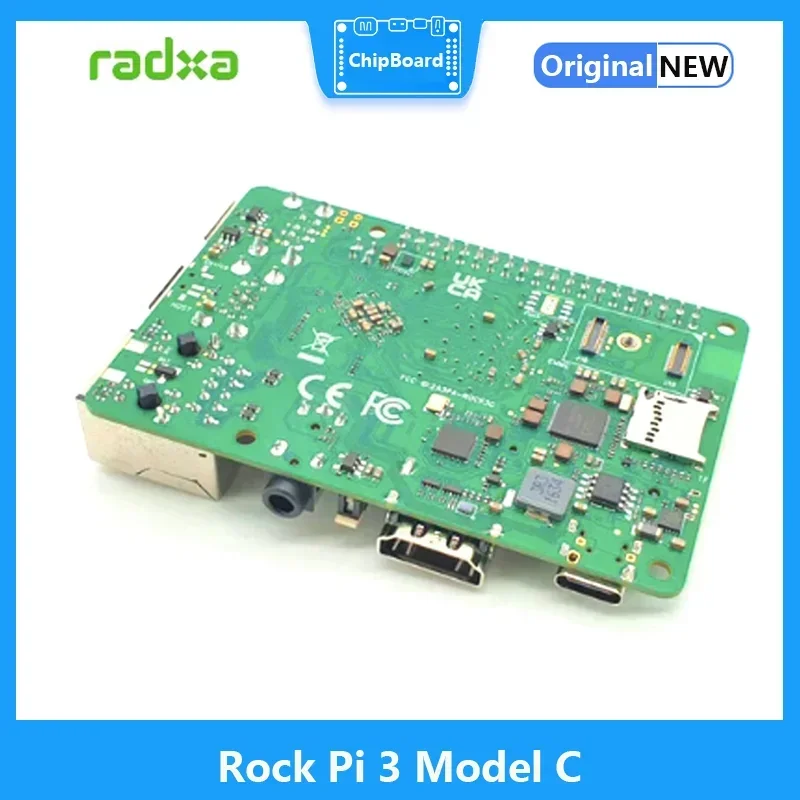 RADXA Rock Pi 3C RK3566 Quad-core Cortex A55 Board 32bit 3200Mb/s LPDDR4 Supports Raspberry Pi Replacement