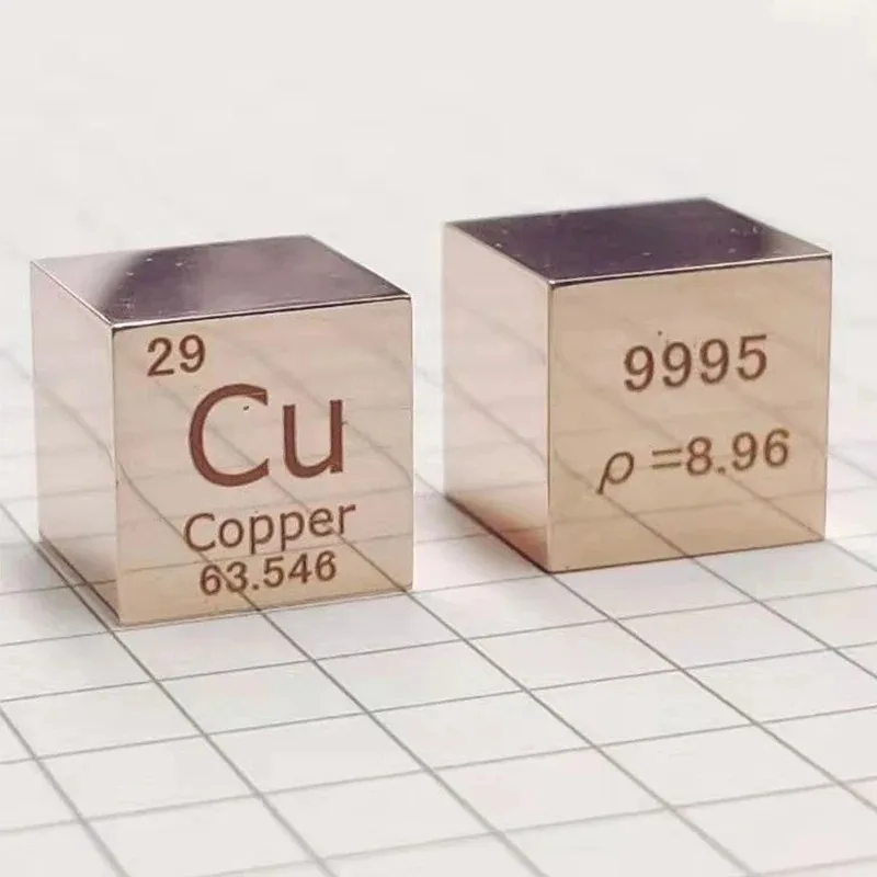 Bestseller Metallic Copper Cube, Periodic Table Cube, Multi-specification Mirror Polished  Copper Grains