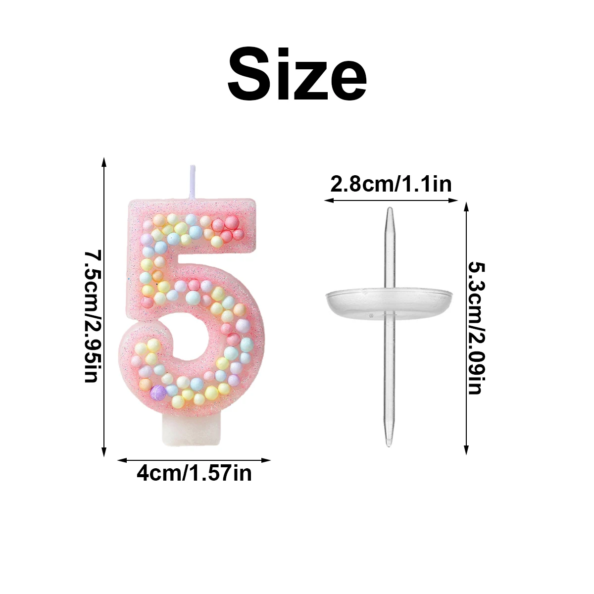 White Pink Birthday Candles - Colorful Macaron Candles, Axolotl Theme Cake Topper, Sweet Theme Birthday Party Supplies