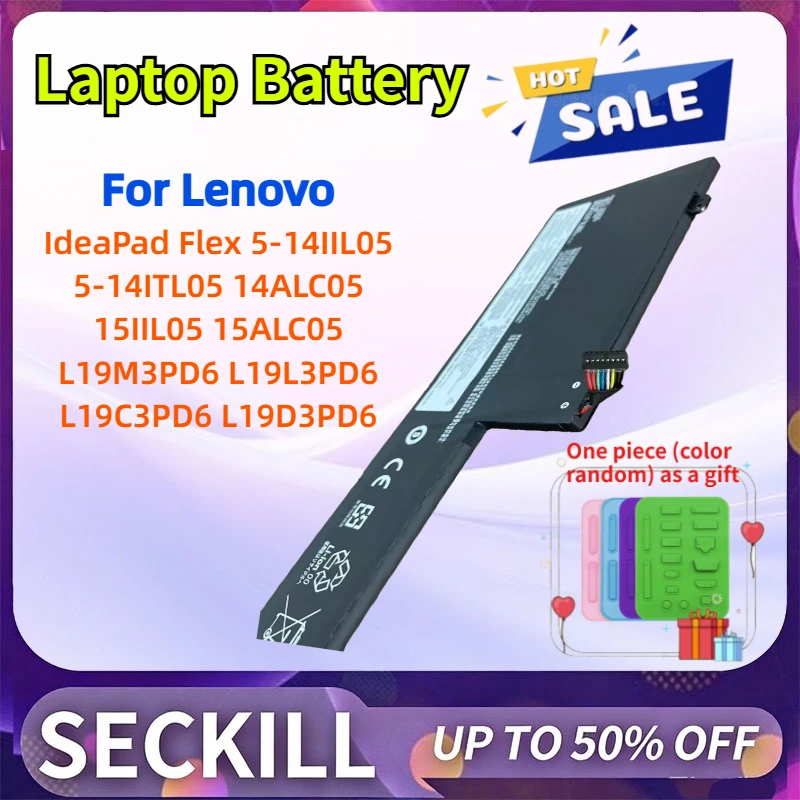 L19D3PD6 Laptop Battery for Lenovo IdeaPad Flex 5-14IIL05 5-14ITL05 14ALC05 15IIL05 15ALC05 L19M3PD6 L19L3PD6 L19C3PD6 L19D3PD6