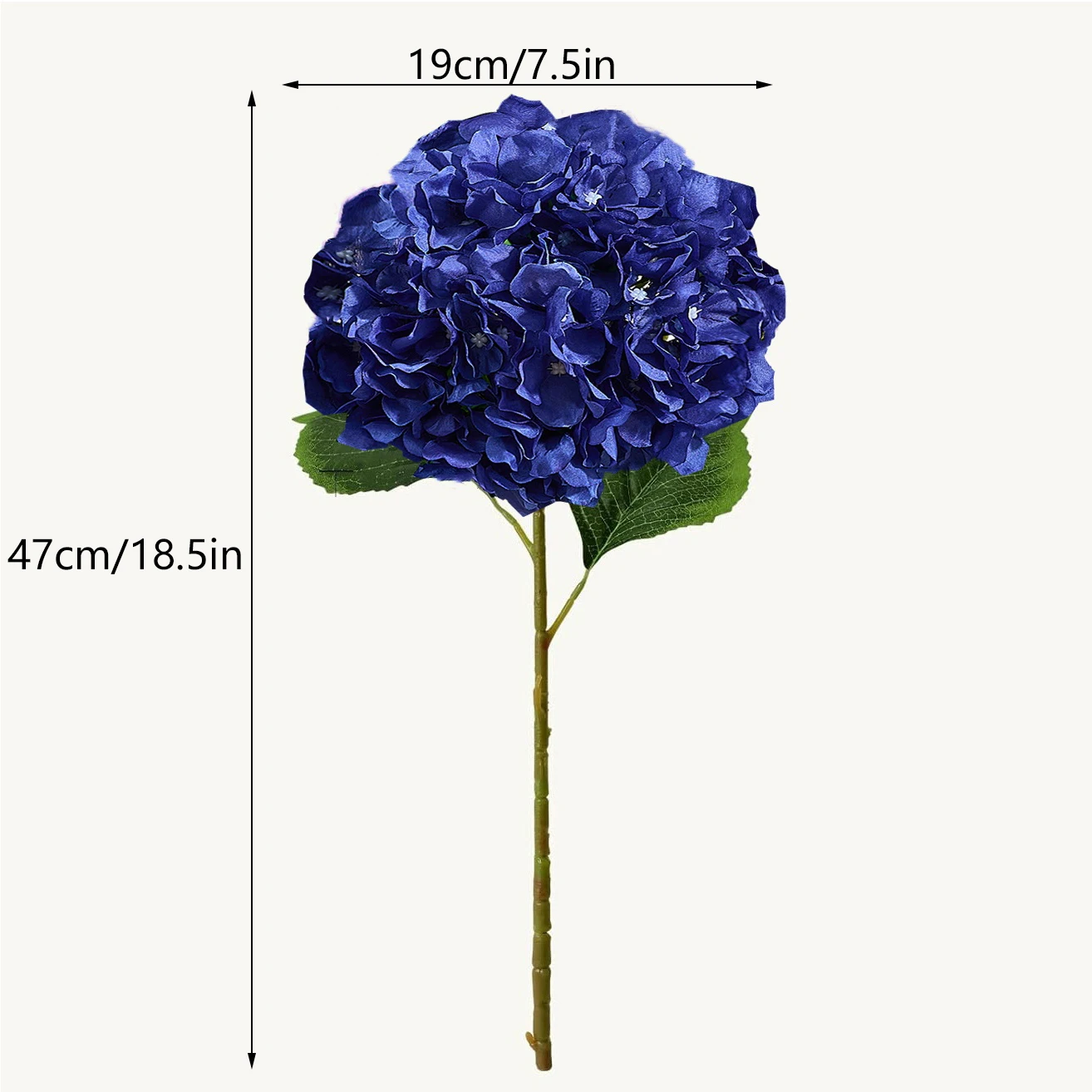 로얄 블루 인공 꽃, 매우 아름답고 내구성, 실내 홈 장식 웨딩 센터에 적합, 5 개