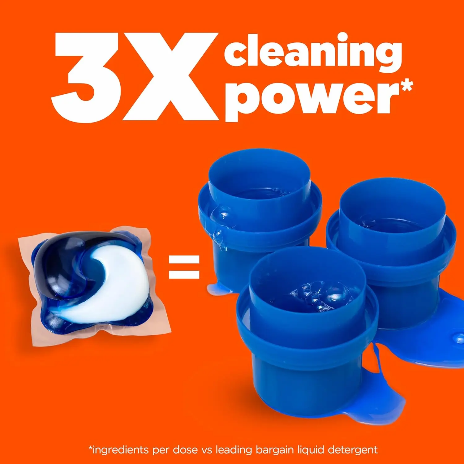 Laundry Pacs 3 في 1 Stain & Odor Fighter، كبسولات متوافقة مع HE، رائحة أصلية، 42 قطعة